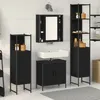 Image de vidaXL Ensemble de mobilier de salle de bain 4 piÃ¨ces ChÃªne Noir Bois d'ingÃ©nierie