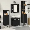 Image de vidaXL Ensemble de meubles de salle de bain 4 piÃ¨ces en bois d'ingÃ©nierie chÃªne noir