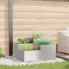 Image de JardiniÃ¨re Vidaxl 80x80x48 Cm En Acier Inoxydable