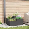Image de JardinÃ¨re Vidaxl 100x100x48 Cm En Acier Noir