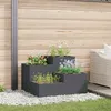 Image de JardiniÃ¨re Vidaxl 80x80x60 Cm En Acier Anthracite