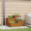 Image de JardiniÃ¨re Vidaxl 80x80x60 Cm En Acier RÃ©sistant Aux IntempÃ©ries