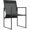 Image de Chaises De Jardin Vidaxl Avec Coussins 4 Pcs Noires En TextilÃ¨ne
