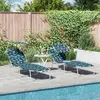 Image de Vidaxl Chaises Longues Pliantes 2 Pcs Avec Motif De Feuille 600d Tissu Oxford