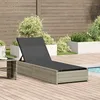 Image de Vidaxl Chaise Longue Beige 60x200x27 Cm Rattan Poly