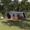 Image de Vidaxl Tente Avec Toit Avec Stockage Gris Et Orange 680 X 510 X 210 Cm