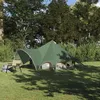 Image de Vidaxl Tente Tipi Avec Toit Avec Ãvent Vert Et Gris 600 X 600 X 347 Cm