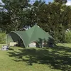 Image de Vidaxl Tente Tipi Avec Toit Avec Ãvent Vert Et Gris 600 X 600 X 347 Cm