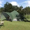 Image de Vidaxl Tente Tipi Avec Toit Avec Ãvent Vert Et Gris 600 X 600 X 347 Cm