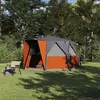 Image de Vidaxl Tente Cabane Avec Toit Gris Et Orange 425 X 396 X 222 Cm