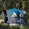 Image de Vidaxl Tente Cabane Avec Toit Bleu Et Gris 320 X 320 X 203 Cm