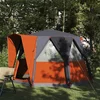 Image de Vidaxl Tente Cabane Avec Toit Gris Et Orange 320 X 320 X 203 Cm