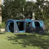 Image de Vidaxl Tente Familiale Avec Toit Bleu Et Gris 745 X 700 X 217 Cm
