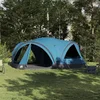 Image de Vidaxl Tente Familiale Avec Toit Bleu Et Gris 460 X 430 X 214 Cm