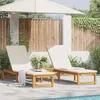 Image de Vidaxl Chaises Longues 2 Pcs Bois Massif D'acacia, Vidaxl Chaise Longue Bois Massif D'acacia