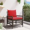 Image de Vidaxl Chaise De Jardin Avec Coussins Marron 60x70x78 Cm Rotin SynthÃ©tique
