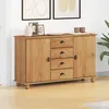 Image de vidaXL Vitrine "ASKIM" 133,5x40x79 cm Bois de pin massif