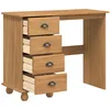 Image de vidaXL Bureau avec tiroir Marron 95 x 40 x 75 cm Bois massif en pin