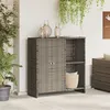 Image de Armoire de rangement vidaXL Grise 100x36x102 cm Rattan