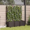Image de JardiniÃ¨re Vidaxl Avec Treillis 3 Pcs Marron 120x40x143 Cm