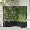 Image de JardiniÃ¨re Avec Treillis Vidaxl 5 Pcs Noir 120x120x143 Cm