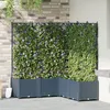 Image de JardiniÃ¨re Vidaxl Avec Treillis 5 Pcs Gris 120x120x143 Cm