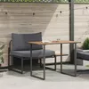 Image de Set De Salle Ã Manger De Jardin 2 PiÃ¨ces Avec SiÃ¨ge Simple Et Coussins Anthracite