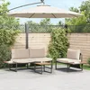 Image de Table Basse De Jardin Vidaxl Marron 55x55x35 Cm Dpc Et Acier