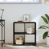 Image de BibliothÃ¨que vidaXL ChÃªne Noir 68,5x32x68,5 cm Bois d'ingÃ©nierie