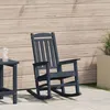 Image de vidaXL Chaise Ã  bascule bleu marine 70x92x108 cm HDPE