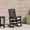 Image de Vidaxl Chaise BerÃ§ante De Jardin Noire 70x92x108 Cm Hdpe