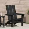 Image de Vidaxl Chaise Adirondack Pliante Noire 74,5x80,5x90 Cm Hdpe