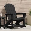 Image de Vidaxl Chaise BerÃ§ante Adirondack Noire 73,5x92x90 Cm Hdpe