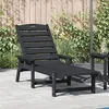 Image de Vidaxl Chaiselongue Noire 53x162x98.5 Cm Hdpe