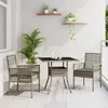 Image de Vidaxl Ensemble De Salle Ã Manger De Jardin 3 PiÃ¨ces En Poly Rattan Gris