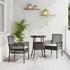 Image de Vidaxl Ensemble De Salle Ã Manger De Jardin 3 PiÃ¨ces Noir Poly Rotin