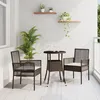 Image de Vidaxl Ensemble De Salle Ã Manger De Jardin 3 PiÃ¨ces Marron Poly Rattan