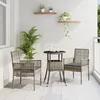 Image de vidaXL Ensemble de Salle Ã  Manger 3 PiÃ¨ces Gris Poly Rattan