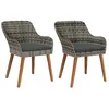 Image de Vidaxl Chaises De Jardin Avec Coussins 2 Pcs Gris Poly Rattan