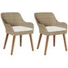 Image de Vidaxl Chaises De Jardin Avec Coussins 2 Pcs Beige Poly Rattan