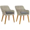 Image de Vidaxl Chaises De Jardin Avec Coussins 2 Pcs Gris Clair Rattan SynthÃ©tique
