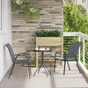 Image de vidaXL Ensemble Bistro de Jardin 3 PiÃ¨ces Anthracite TextilÃ¨ne et Acier