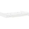 Image de vidaXL Cadre de lit avec rangement Blanc 120 x 190 cm Bois mÃ©laminÃ©