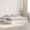Image de vidaXL Cadre de Lit Blanc Bois King Cadre de Lit avec Rangement