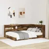 Image de vidaXL TÃªte de lit de rangement ChÃªne fumÃ© 150 cm Bois d'ingÃ©nierie