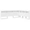 Image de vidaXL TÃªte de lit de rangement Blanc 160 cm Bois d'ingÃ©nierie