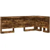 Image de Vidaxl TÃªte De Lit De Rangement ChÃªne FumÃ© 90 Cm Bois D'ingÃ©nierie