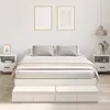 Image de vidaXL Cadre de lit de rangement Blanc 140x200 cm
