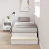 Image de vidaXL Cadre de lit de rangement Blanc Bois d'ingÃ©nierie