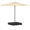Image de Set De Base Pour Parasol DÃ©portÃ© 2 PiÃ¨ces Vidaxl - 110 Kg De Sable Ou 70 Kg D'eau